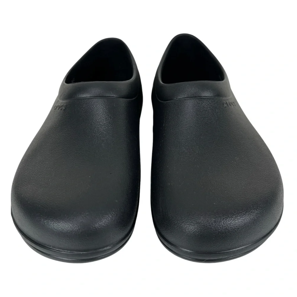 Crocs | Men 11 | Black On The Clock‎ Slip Resistant Work Slip-On Clog Shoes